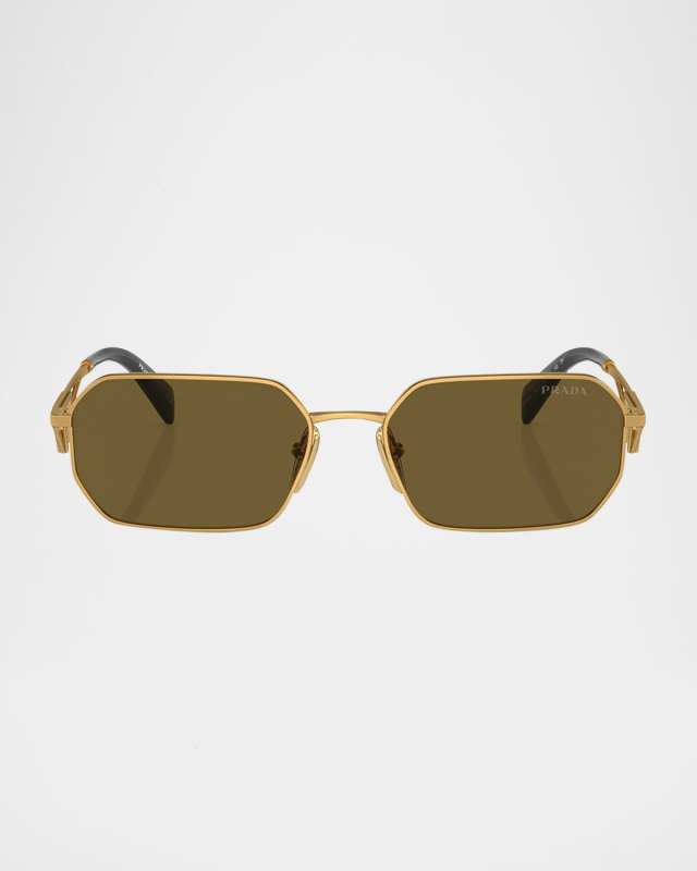 Geometric Steel & Plastic Rectangle Sunglasses